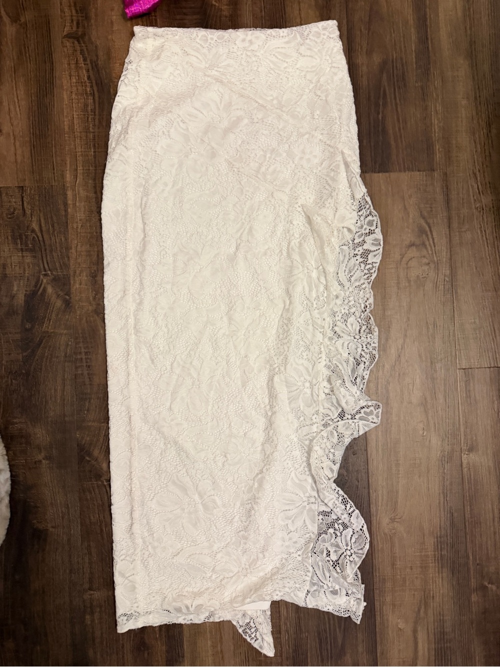 Princess Polly Lace Midi Skirt with Scalloped Hem